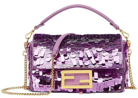 sparkly fendi bag|Fendi sequin mini baguette.